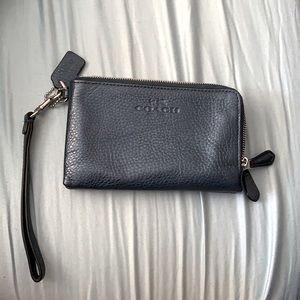 Coach two zip pocket wallet